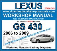 Lexus GS 430 workshop repair manual download